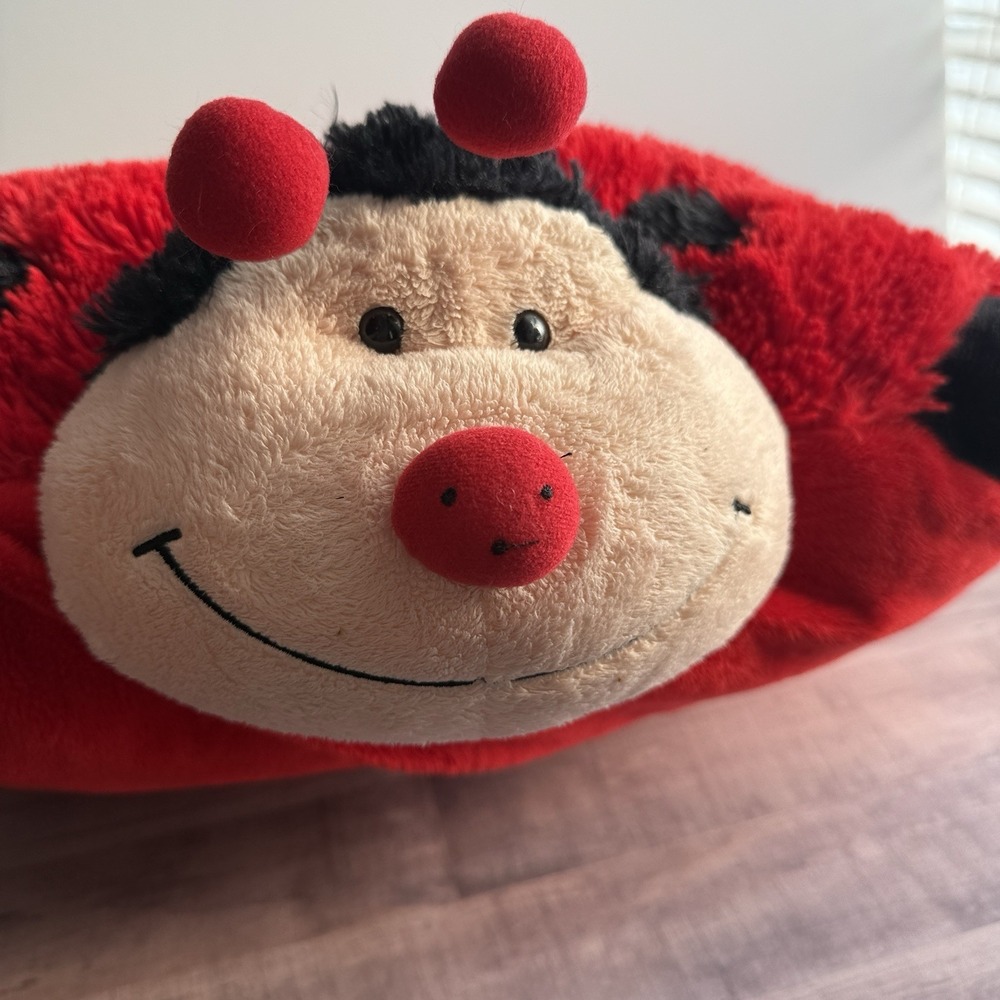 2010 Rare Retired ORIGINAL My Pillow Pets Ladybug Large Plush Collectible